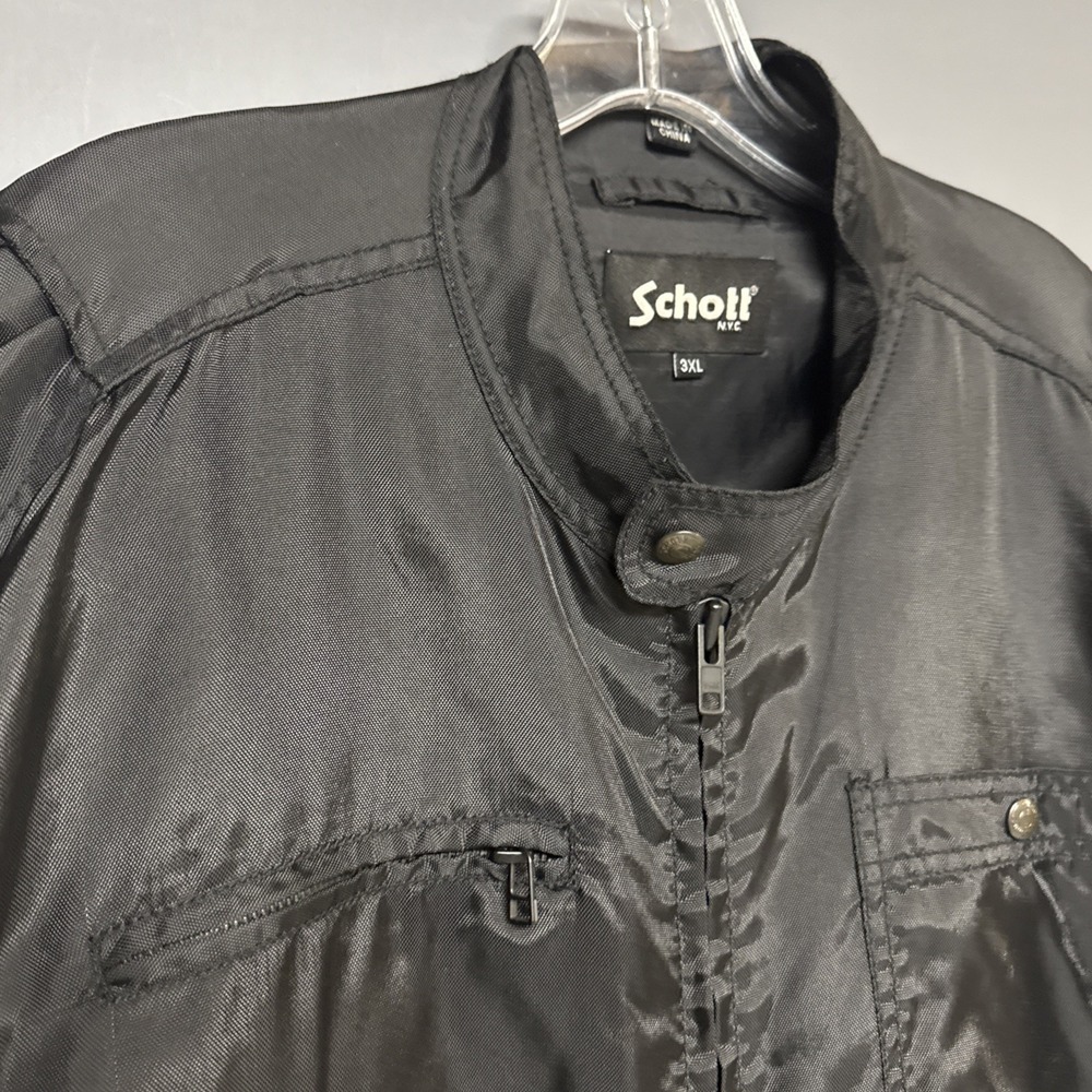 Schott NYC Nylon Cafe Race Jacket - Men's 3XL - Rain Windbreaker - Picture 4 of 12